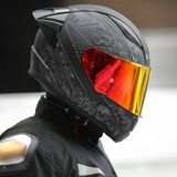 Ls2 Rapıd 2 Race Crypt Mat Siyah Kask (Iridyum Kırmızı Vizör + Spoiler) - XL