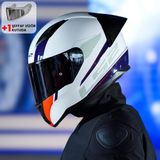 Ls2 Rapid 2 Race Driveway Beyaz-Kırmızı-Mavi Kask ve Şeffaf Vizör - 2XL