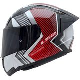 LS2 Rapıd 2 Race Extra Beyaz-Kırmızı Tam Yüz Kask L Beden Motorcu İçin Şık ve Güvenli