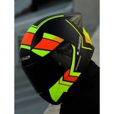 LS2 Rapıd 2 Race Extra Mat Neon Sarı-Navy Mavi Kask XL Beden Hipoalerjenik İç Astar ile Konforlu Kullanım