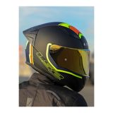 LS2 Rapid 2 Race Extra Mat Neon Sarı Navy Mavi Kask