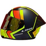 LS2 Rapıd 2 Race Extra Mat Neon Sarı-Navy Mavi Kask++Spoiler-Set Sarı Cam