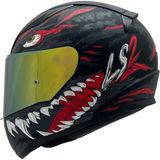 LS2 Rapid 2 Race Kaiju Mat Siyah Kırmızı Beyaz Sarı Kask