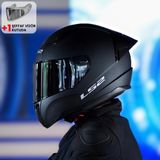 Ls2 Rapid 2 Race Mat Siyah Kask ve Şeffaf Vizör - 2XL - Mat - Siyah