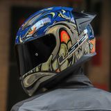 Ls2 Rapıd 2 Race Spox Mavi-Gri Kask Siyah Cam - XS