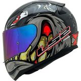 LS2 Rapıd 2 Spox Gri-Kırmızı Kask Gökkuşağı Cam - XL