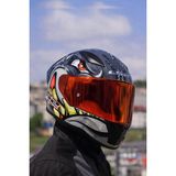 Ls2 Rapıd 2 Spox Gri-Kırmızı Kask-Kırmızı Vizör-Spoiler - XL - Çok Renkli