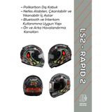 Ls2 Rapid 2 Spox Gri-Kırmızı Motosiklet Kaskı – Full Face, Güvenli & Konforlu Tasarım - Gri - Kırmızı