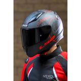 LS2 Rapid 2 Takaroa Mat Siyah-Kırmızı Vizörlü Kask