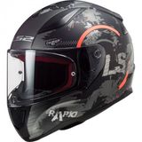 Ls2 Rapıd Cırcle Mat Tıtanıum-turuncu Kask Xl