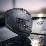 LS2 Rapid Crypt Tam Kapalı + Spoıler Motosiklet Kask - XL - Siyah