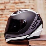 Ls2 Rapid Deeper Full Face Motosiklet Kaskı - Siyah Vizörlü - Beyaz - Siyah - Gri