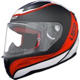 Ls2 Rapid Deeper Mat Kırmızı Siyah Kask siyah XXL