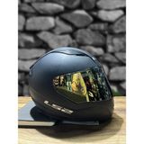Ls2 Rapid Mat Siyah Kask - Gold Vizör L Beden Tek Renk Özellikli Motorsiklet Aksesuarı