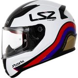 LS2 Rapıd Stark Beyaz-Kırmızı-Mavi Kask - Beyaz - Kırmızı - Mavi