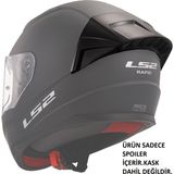 LS2 Rapid Yarış Spoiler Siyah Hafif Fiber Malzemeden Üretilmiş Standart Uyumlu Model