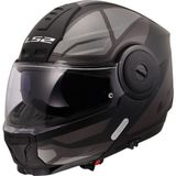 LS2 Scope 2 Axıs Mat Siyah-Titanium Kask Çene Açılır Mikrometrik Bağlantı ile S Beden