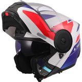 Ls2 Scope 2 Durıa Beyaz-Mavi-Kırmızı Çene Açılır Kask
