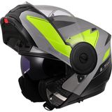 Ls2 Scope 2 Duria Gri-Neon Sarı Çene Açılır Motosiklet Kaskı HPTT Dış Kabuk Özellikli