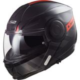 Ls2 Scope Hamr Çene Açılır Kask Mat Siyah-kırmızı - Tek Renk