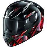 LS2 Shark D-Skwal Kanhjı Kapalı Motosiklet Kaskı Kırmızı - Siyah