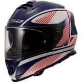 Ls2 Storm 2 Dodger Beyaz-Navy Mavi Kask - 2XL - Mavi - Beyaz - Kırmızı