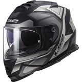 Ls2 Storm 2 Faster Tam Yüz Motosiklet Kaskı Mat Titanyum Akrilonitril Bütadien Stiren Malzeme - 2XL