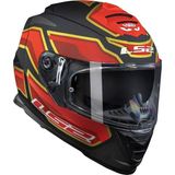 Ls2 Storm 2 Foggy Full Face Motosiklet Kaskı - Mat Siyah - Kırmızı - XL
