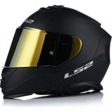 Ls2 Storm 2 Mat Siyah Fullface Motosiklet Kaskı Gold Camlı XL Beden Hipoalerjenik Konfor