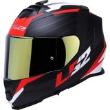 Ls2 Storm 2 Nerve Kırmızı Kapalı Motosiklet Kaskı Gold Camlı