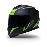Ls2 Storm 2 Nerve Neon Sarı Kapalı Motosiklet Kaskı Siyah Camlı