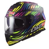 Ls2 Storm 2 Power Mat Siyah-Gökkuşağı Kapalı Motosiklet Kaskı