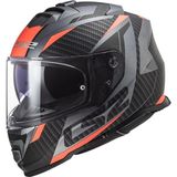 Ls2 Storm 2 Racer Mat Turuncu Kapalı Kask 1550 gr Kompozit Fiber Malzeme ile Yüksek Konfor