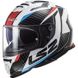 Ls2 Storm 2 Racer Mavi-Kırmızı Tam Yüz Kask Polikarbonat Malzeme UV Koruma Özellikli XS Beden - Mavi - Kırmızı