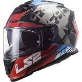 Ls2 Storm 2 Sprınter Mat Kask XL Beden Kırmızı-Siyah-Gümüş Renk Hava Girişini Engelleyen Tasarım - Kırmızı - Siyah - Gümüş