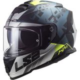 Ls2 Storm 2 Sprınter Mat Siyah-Gri-Cobalt Kask 2XL Tek Renk Yüksek Koruma Özelliği