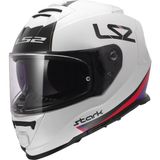Ls2 Storm 2 Stark Beyaz-Kırmızı-Mavi-Sarı Kask - XL - Beyaz - Kırmızı