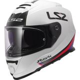 Ls2 Storm 2 Stark Beyaz-Kırmızı-Mavi-Sarı Kask - XL - Çok Renkli