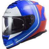 LS2 Storm Slant Full Face Mavi Kırmızı Beyaz Motosiklet Kaskı