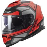Ls2 Stormm 2 Faster Mat Kırmızı-Tıtanıum Kask - 2XL