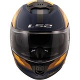 Ls2 Stream 2 Vıntage Mat Navy Mavi-Turuncu-Kahverengi Kask - 2XL - Siyah - Turuncu