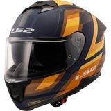 Ls2 Stream 2 Vıntage Mat Navy Mavi-Turuncu-Kahverengi Kask - XS