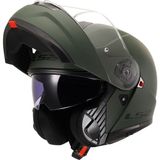Ls2 Strobe 2 Çene Açılır Güneş Vizörlü Mat Yeşil Kask