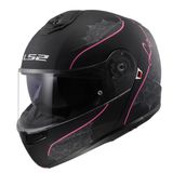 Ls2 Strobe 2 Lux Mat Sıyah-Pembe Kask Cene Acılır