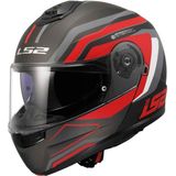 Ls2 Strobe 2 Phantom Çene Açılır Kask - Gri - Kırmızı