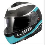 Ls2 Strobe 2 Victory Çene Açılır Kask Beyaz-Mavi Xl - Beyaz - Mavi