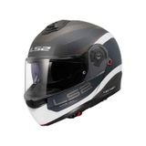 Ls2 Strobe 2 Victory Çene Açılır Kask Mat Gri - Mavi - Kum