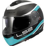 Ls2 Strobe 2 Vıctory Mat Tıtanıum-Beyaz-Metal Mavi Kask - Tek Ebat - Mat Titanyum