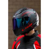 LS2 Takaroa Mat Siyah-Kırmızı Kask C2