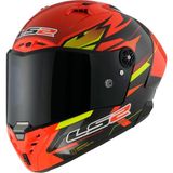Ls2 Thunder Karbon Gp Aero Fıre Kırmızı-Siyah Kask - L